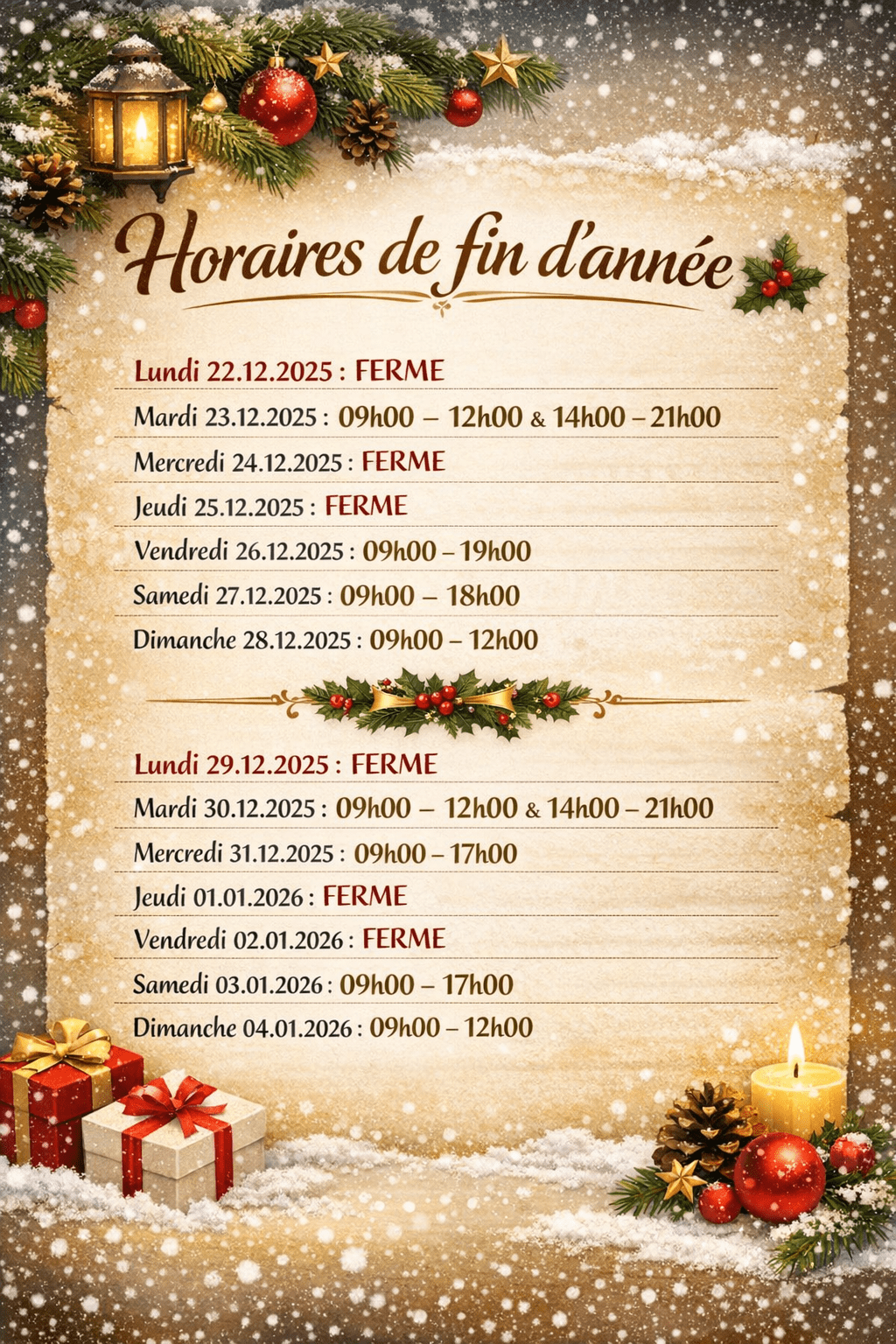 Joyeuses Fêtes - Centre Tir